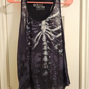 Black Matter Skeleton Tank Top